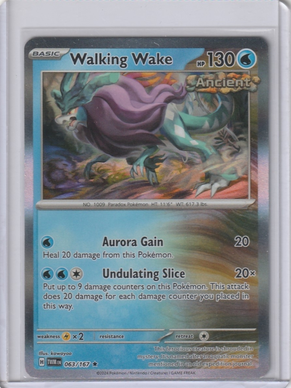 Pokemon Walking Wake Holographic Card